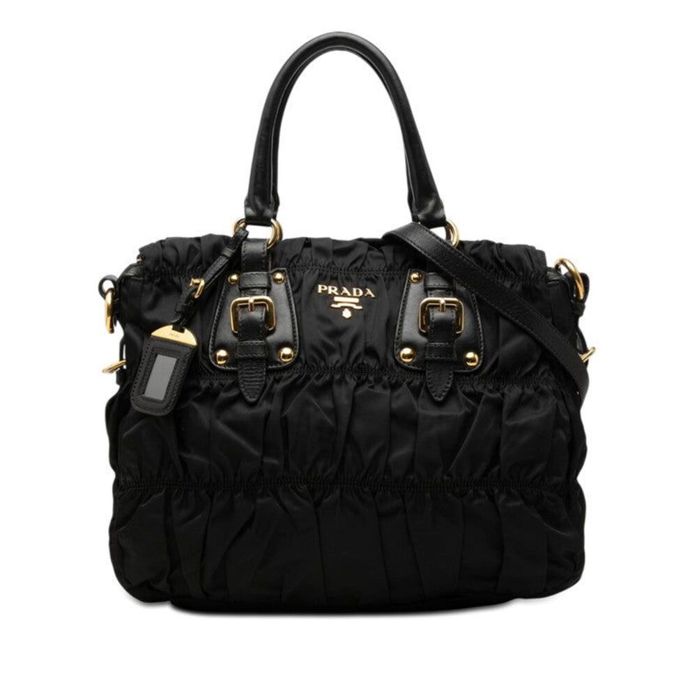Prada Gather Logo Tote Bag
